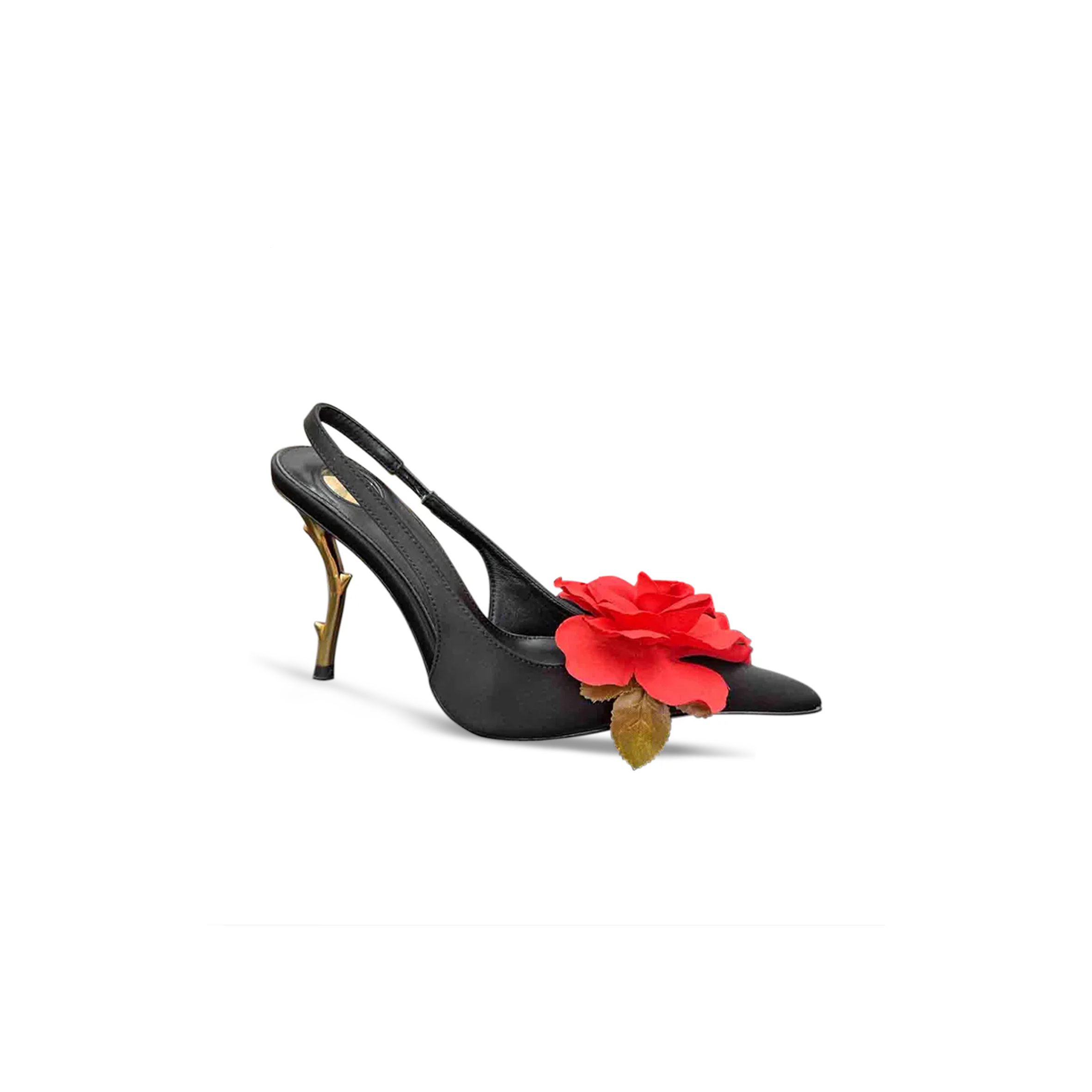 YSL FOTVA FLOWER HIGH HEEL SANDALS 306543